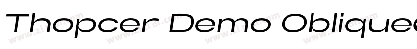 Thopcer Demo Oblique字体转换